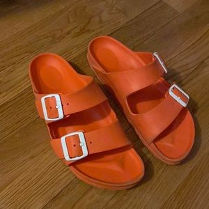 Orange Rubber Birkenstocks